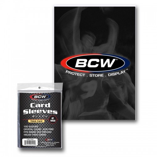 BCW 카드 슬리브 6896 (100매) - 두꺼운 스포츠카드 사이즈 기본슬리브 (저지 등)